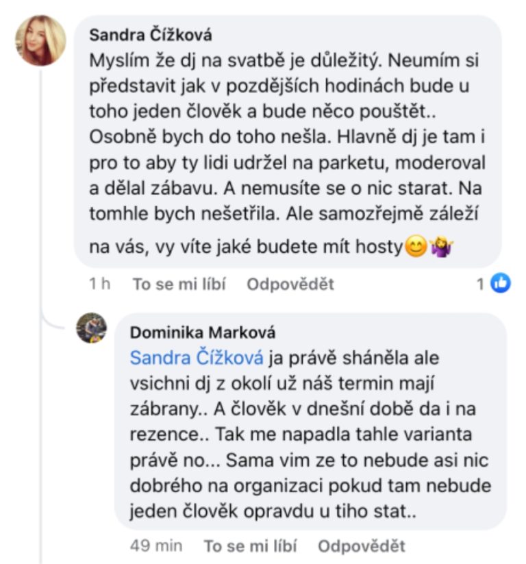 zkušenosti spotify svatba