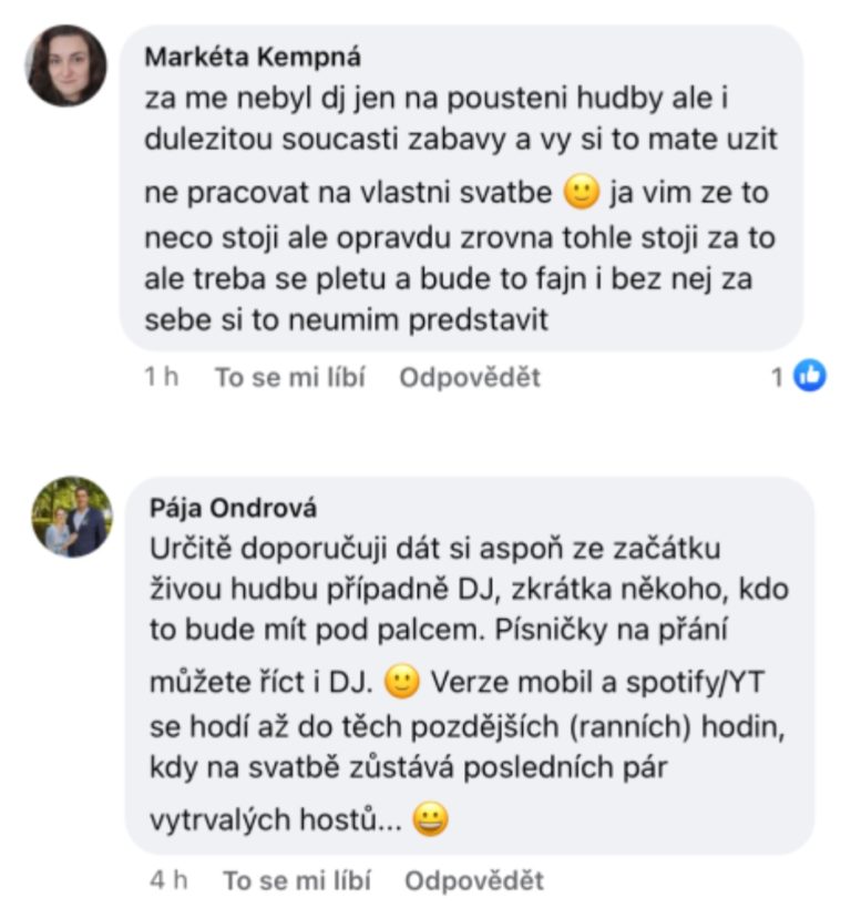 zkušenosti spotify svatba