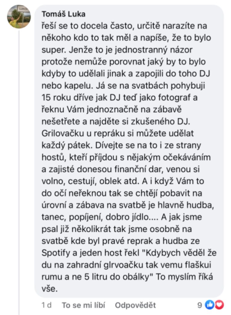 zkušenosti spotify svatba