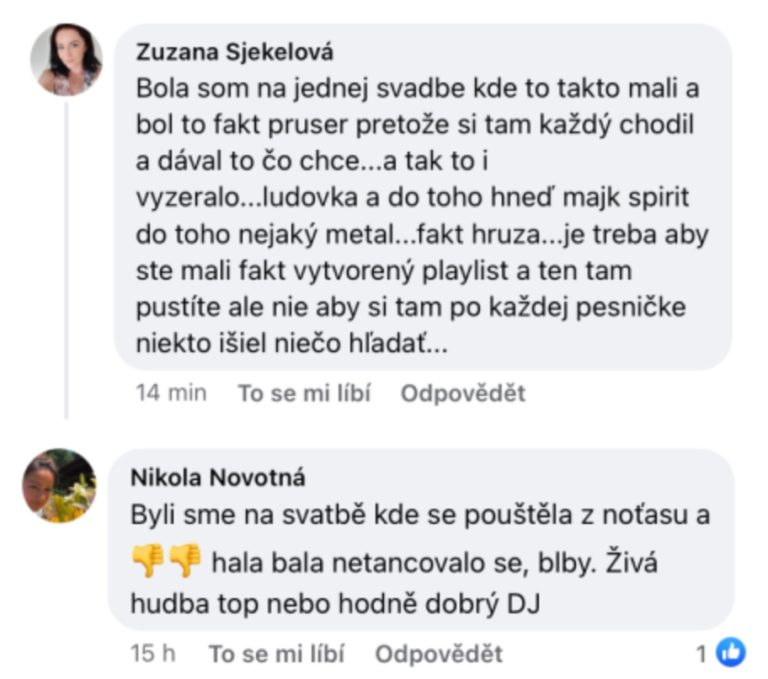 zkušenosti spotify svatba