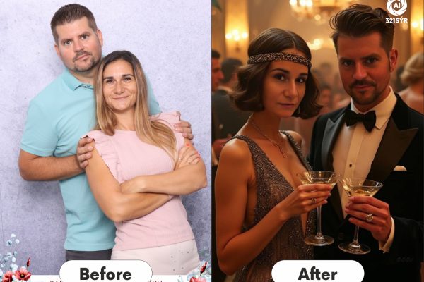 AI fotokoutek před a po