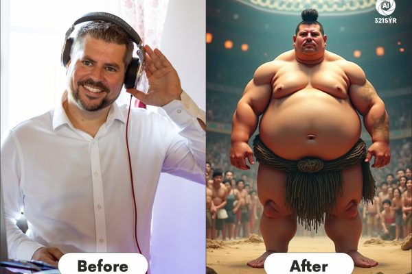 AI fotokoutek před a po