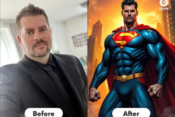 AI fotokoutek před a po