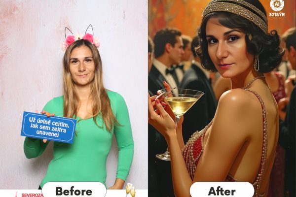 AI fotokoutek před a po