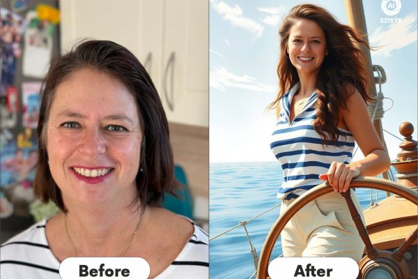 AI fotokoutek před a po