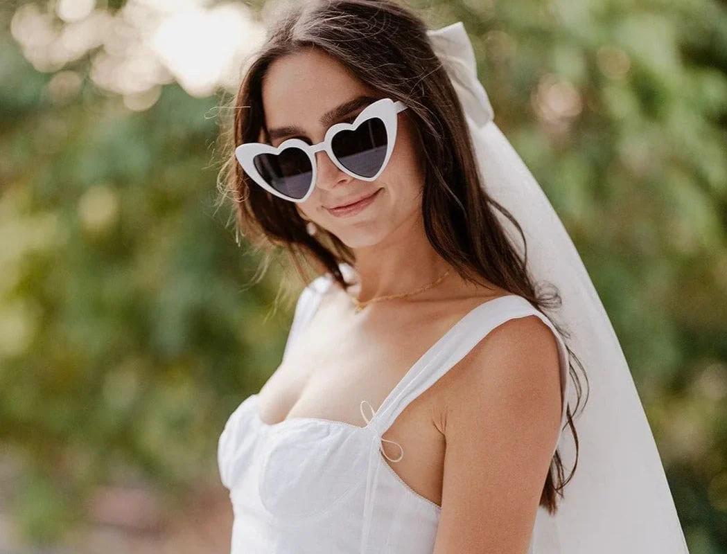 Brýle srdíčkévé bílé