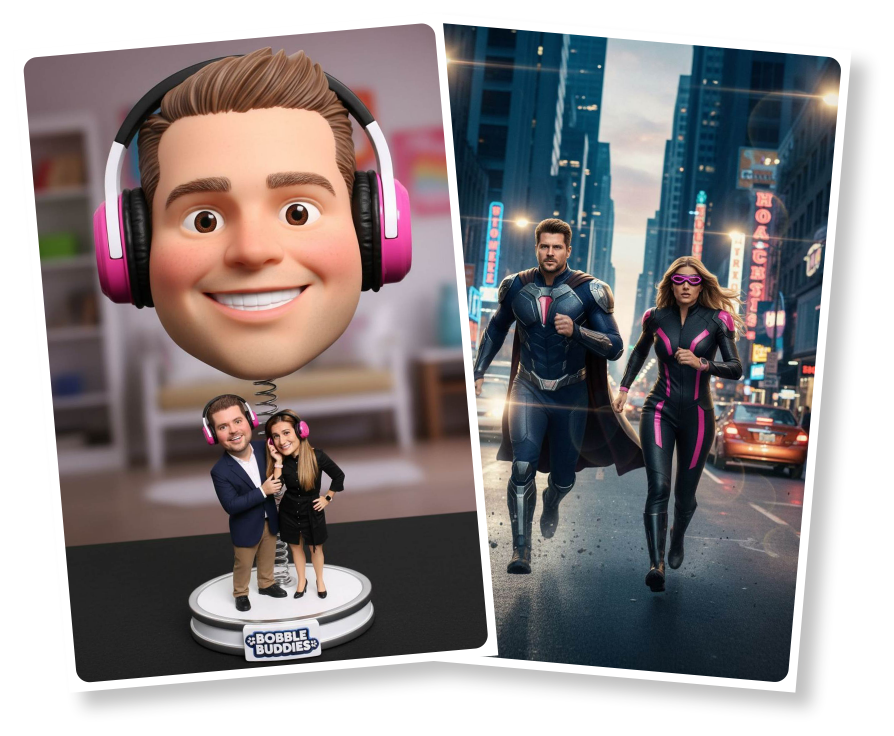 Ai fotokoutek fotobudka - super hrdina, velká hlava