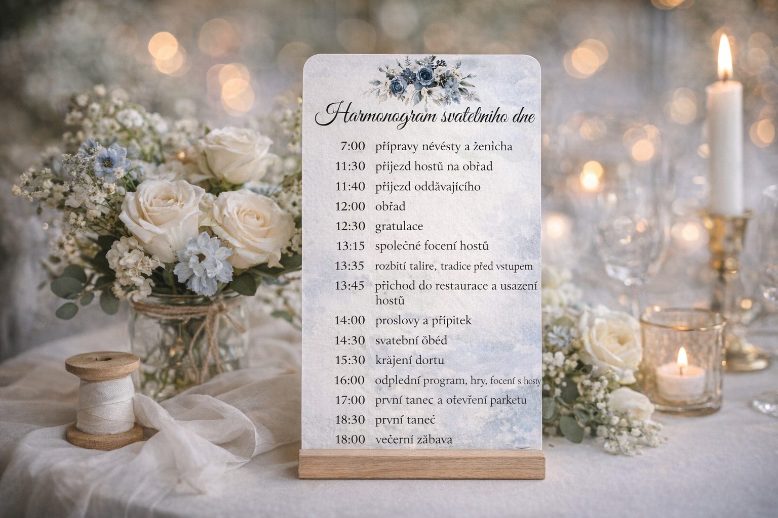Harmonogram svatebního dne