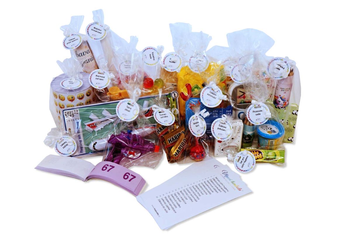 Vtipná svatební tombola pro děti - na svatbu, oslavu nebo party