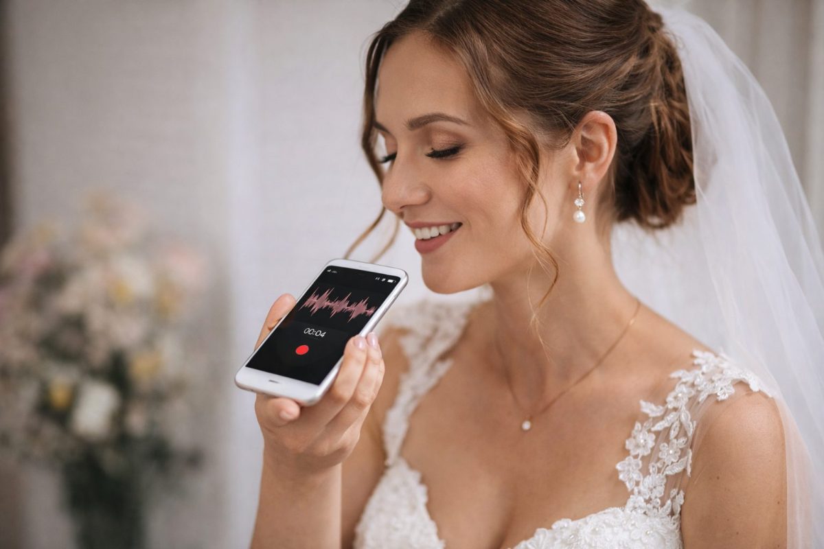 Romantický vzkaz pro ženicha nebo nevěstu