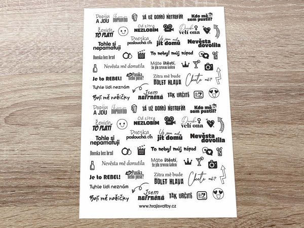 Samolepky do fotokoutku 2 - vtipné