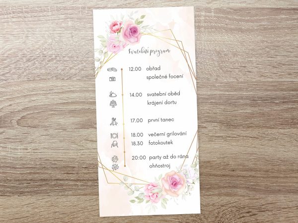 Svatební harmonogram - program dne